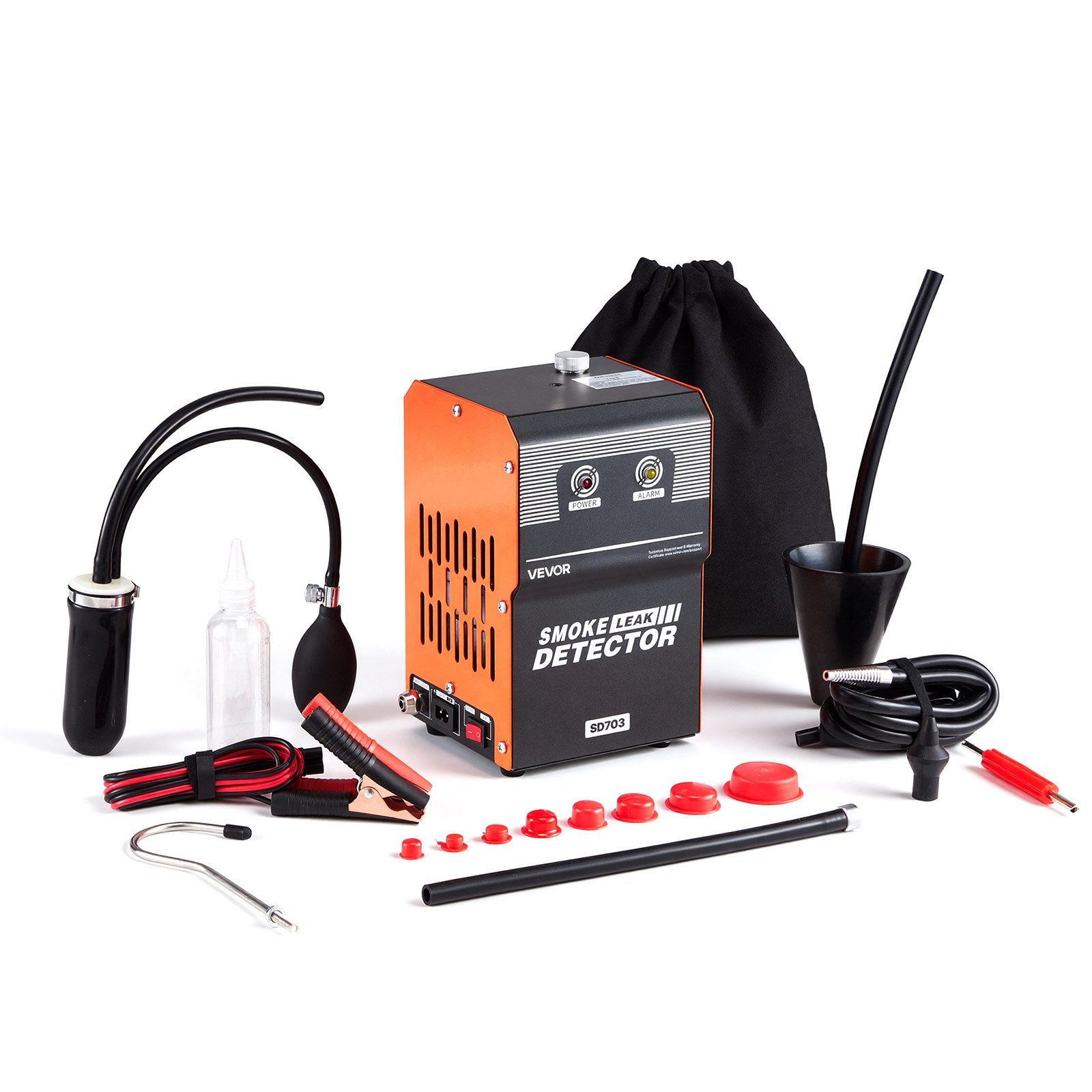 VEVOR Automotive Smoke Machine Leak Detector, DC 12V EVAP Vacuum Diagnostic Tester with Built-in Air Pump, Dual-Mode Vacuum Pipeline Fuel Diagnostic Detector for Cars, Motorcycles, Trucks, Boats, ATVs