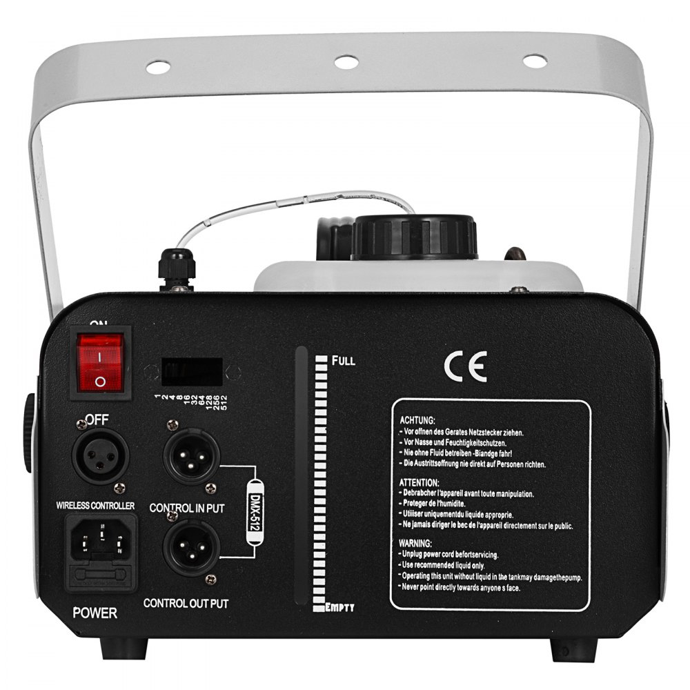 VEVOR Fog Machine, 1500W 2L 9 LED Lights, Smoke Fogger Portable with Wireless Remote Control, DJ Stage for Club, Parties, Weddings and Holidays