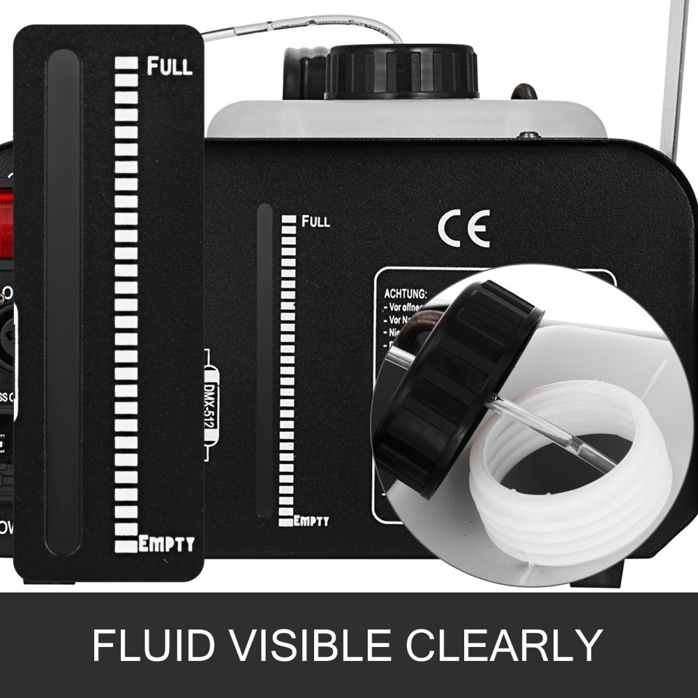 VEVOR Fog Machine, 1500W 2L 9 LED Lights, Smoke Fogger Portable with Wireless Remote Control, DJ Stage for Club, Parties, Weddings and Holidays