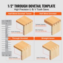 VEVOR Dovetail Jig 12 Inches Precise Dove Tailing Router Jigs with 3 Templates