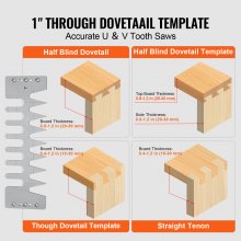 VEVOR Dovetail Jig 310 mm Precise Dove Tailing Router Jigs with 3 Templates