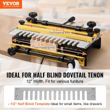 VEVOR Dovetail Jig 310 mm Precise Dove Tailing Router Jigs with 1/2” Template