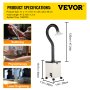 VEVOR Filter Fume Extractor Pure Air Fume Extractor 80W with 3 Stage Filters