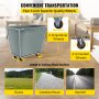 VEVOR Basket Truck Steel Canvas Laundry Basket 10 Bushel Truck Cap Basket Cart