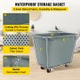 VEVOR Basket Truck, 10 Bushel Steel Canvas Laundry Basket, 3" Diameter Wheels Truck Cap Basket Canvas Laundry Cart Usually Used to Transport Clothes, Store Sundries Suitable for Hotel, Home, Hospital