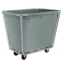 VEVOR Basket Truck, 10 Bushel Steel Canvas Laundry Basket, 7.6 cm Diameter Wheels Truck Cap Basket Canvas Laundry Cart Usually Used to Transport Clothes, Store Sundries Suitable for Hotel, Home