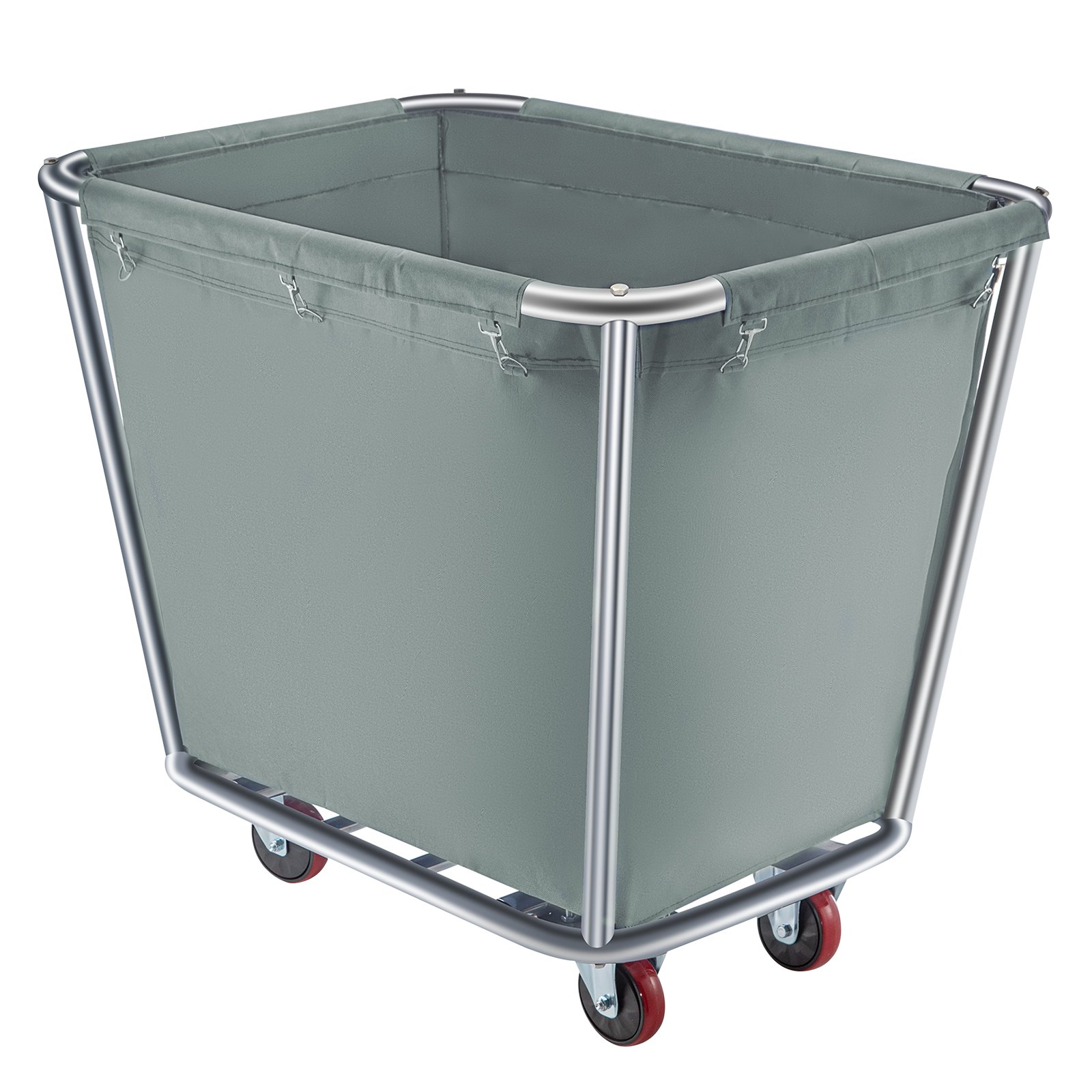 VEVOR Basket Truck, 10 Bushel Steel Canvas Laundry Basket, 7.6 cm Diameter Wheels Truck Cap Basket Canvas Laundry Cart Usually Used to Transport Clothes, Store Sundries Suitable for Hotel, Home