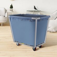 VEVOR Basket Truck, 12 Bushel Steel Canvas Laundry Basket, 3\" Diameter Wheels Truck Cap Basket, Canvas Laundry Cart Usually Used to Transport Clothes, Store Sundries Suitable for Hotel, Home