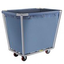 VEVOR Basket Truck Steel Canvas Laundry Basket 12 Bushel Truck Cap Basket Cart