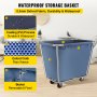 VEVOR Basket Truck, 8 Bushel Steel Canvas Laundry Basket, 3\" Diameter Wheels Truck Cap Basket Canvas Laundry Cart Usually Used to Transport Clothes, Store Sundries Suitable for Hotel, Home, Hospital