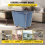 VEVOR Basket Truck, 8 Bushel Steel Canvas Laundry Basket, 3" Diameter Wheels Truck Cap Basket Canvas Laundry Cart Usually Used to Transport Clothes, Store Sundries Suitable for Hotel, Home, Hospital