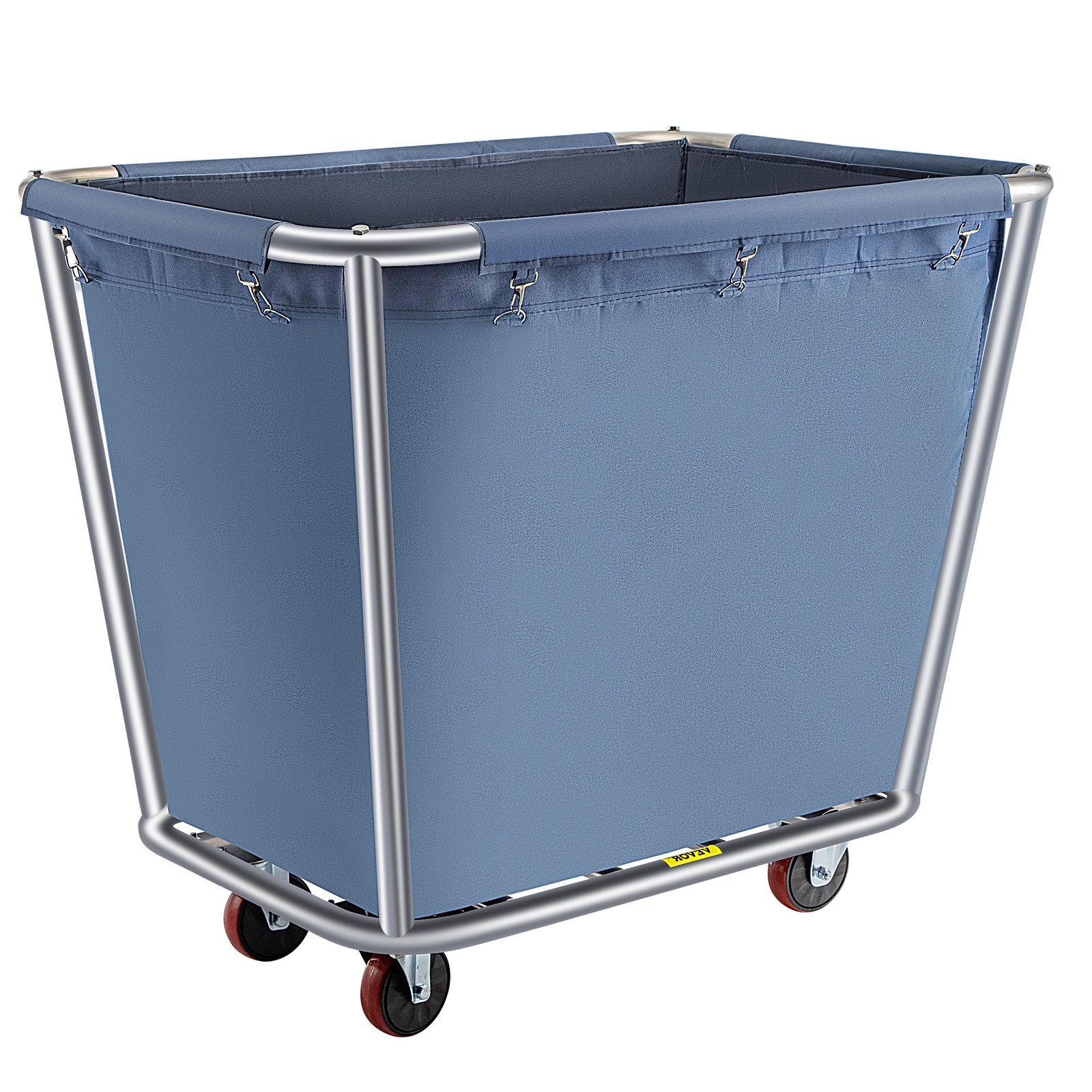 VEVOR Basket Truck, 8 Bushel Steel Canvas Laundry Basket, 3\" Diameter Wheels Truck Cap Basket Canvas Laundry Cart Usually Used to Transport Clothes, Store Sundries Suitable for Hotel, Home, Hospital