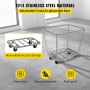 VEVOR Basket Truck, 16 Bushel Steel Canvas Laundry Basket, 3" Diameter Wheels Truck Cap Basket Canvas Laundry Cart Usually Used to Transport Clothes, Store Sundries Suitable for Hotel, Home, Hospital