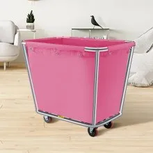 VEVOR Basket Truck, 16 Bushel Steel Canvas Laundry Basket, 3" Diameter Wheels Truck Cap Basket Canvas Laundry Cart Usually Used to Transport Clothes, Store Sundries Suitable for Hotel, Home, Hospital