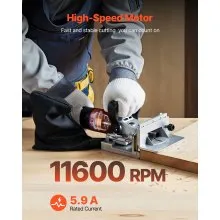 Biscuit Plate Joiner Plate Cutter Tool 5.9A 11600 RPM Motor with Wood Biscuits