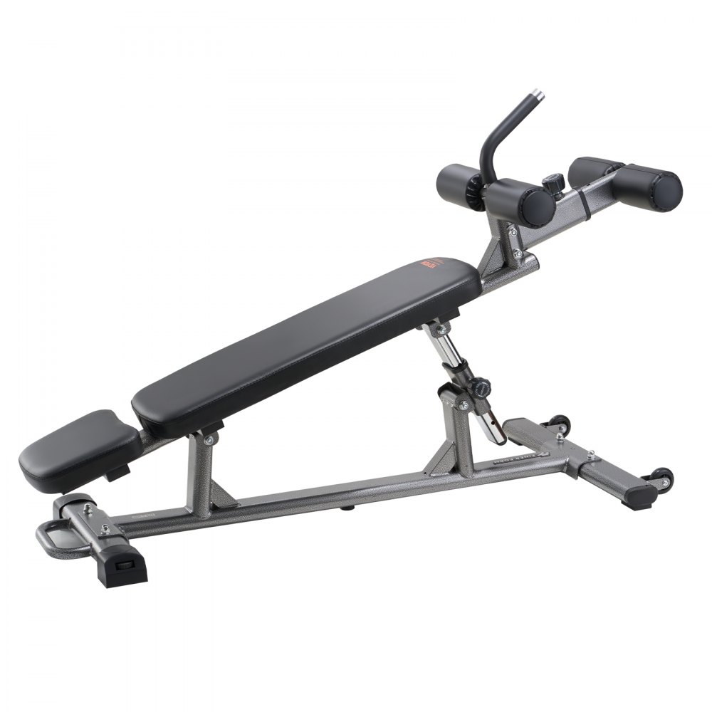 VEVOR Sit Up Bench, Decline Ab Bench with Reverse Crunch Handle, with 4 Adjustable Height Settings, Heavy Duty Steel, 1000 Lbs Capacity, for Home Gym Workouts, Strength Training, Full Body Muscles