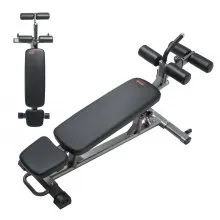 VEVOR Sit Up Bench Curved Ab Bench 4 Adjustable Height Reverse Crunch Handle