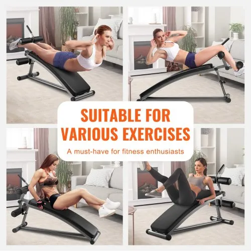 Dumbbell Set VEVOR Sit Up Bench With Reverse Crunch Handle,