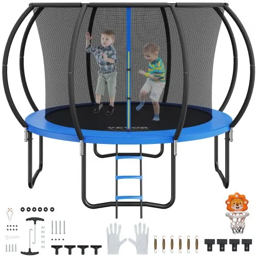 VEVOR 10FT Trampoline, 330 lbs Trampoline with Enclosure Net