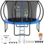 VEVOR 10FT Outdoor Recreational Trampoline for Kids with safety Enclosure Net