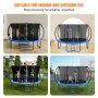 Trambulina recreationala in aer liber VEVOR de 12 ft pentru copii cu plasa de protectie