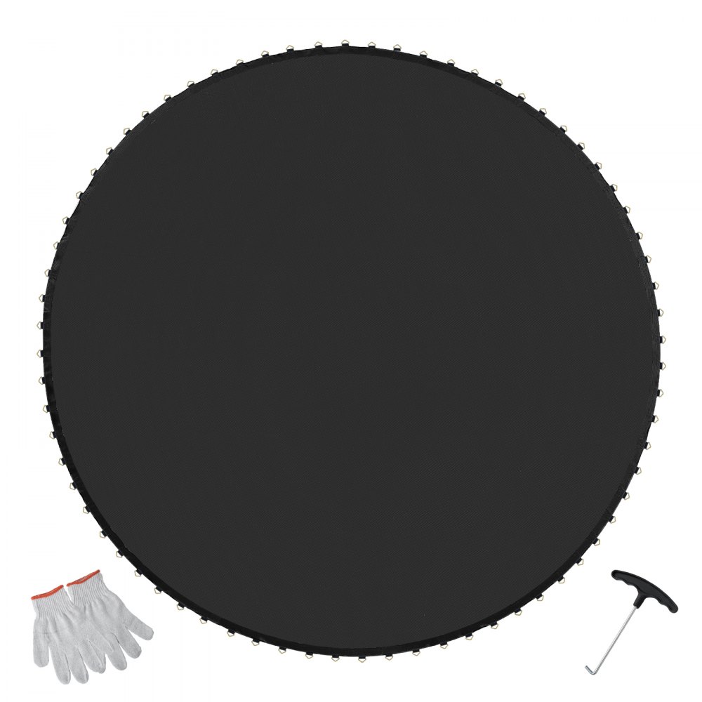 VEVOR Replacement Trampoline Mat Fits 15ft Frame 96 V-Rings 7" Spring Length