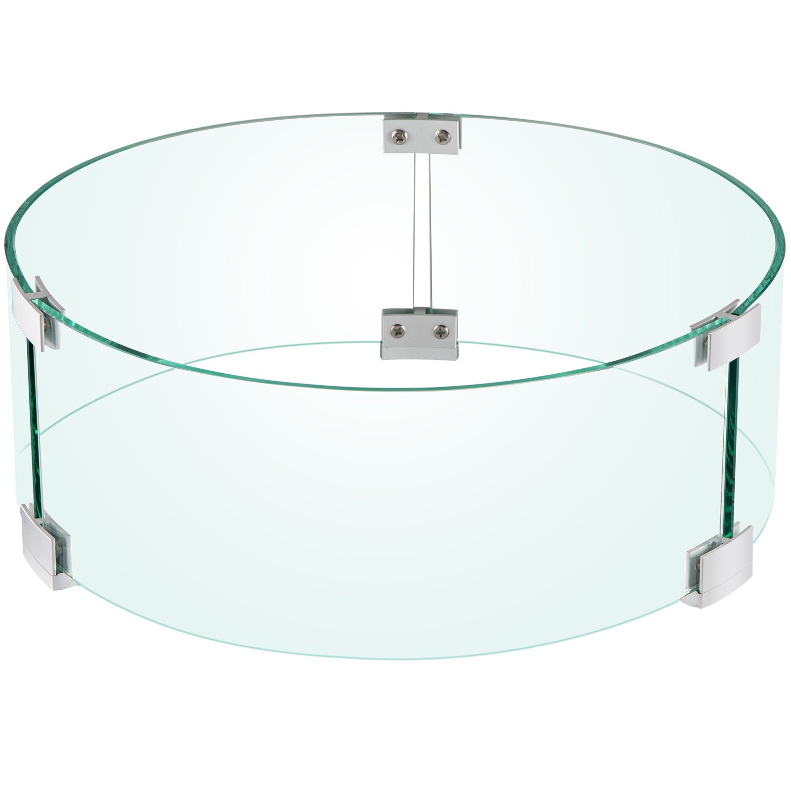 VEVOR Fire Pit Wind Guard Tempered Glass Flame Guard 17x17x6 In 1/4-In Thick