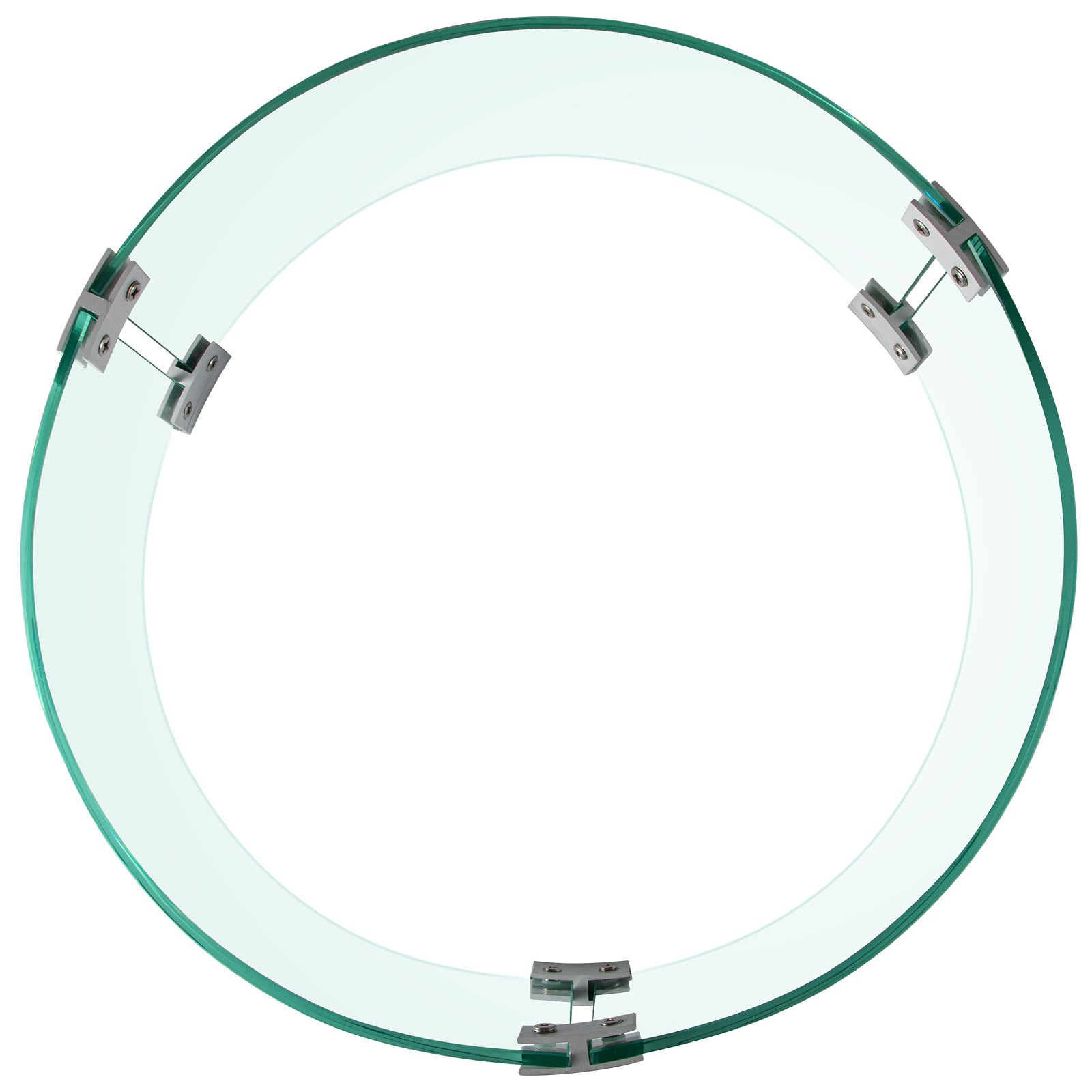 VEVOR Fire Pit Wind Guard Tempered Glass Flame Guard 17x17x6 In 1/4-In Thick