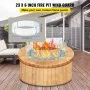VEVOR Fire Pit Wind Guard Tempered Glass Flame Guard 23x6 In 0.24 In Thick