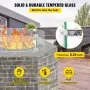 VEVOR Fire Pit Wind Guard Tempered Glass Flame Guard 23x6 In 0.24 In Thick