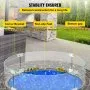 VEVOR Fire Pit Wind Guard Tempered Glass Flame Guard 23x6 In 0.24 In Thick