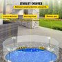 VEVOR Fire Pit Wind Guard, 23 x 23 x 8 Inch Glass Flame Guard, Round Glass Shield, 1/4-Inch Thick Fire Table, Clear Tempered Glass Flame Guard, Aluminum Alloy Feet for Propane, Gas, Outdoor