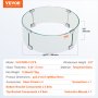 VEVOR Fire Pit Wind Guard, 23 x 23 x 8 Inch Glass Flame Guard, Round Glass Shield, 1/4-Inch Thick Fire Table, Clear Tempered Glass Flame Guard, Steady Feet Tree Pit Guard for Propane, Gas, Outdoor