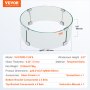 VEVOR Fire Pit Wind Guard, 26 x 26 x 6 Inch Glass Flame Guard, Round Glass Shield, 1/4-Inch Thick Fire Table, Clear Tempered Glass Flame Guard, Steady Feet Tree Pit Guard for Propane, Gas, Outdoor