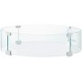 VEVOR Fire Pit Wind Guard, 29.1x29.1x6 inch Glass Flame Guard, Round Glass Shield, 1/4-Inch Thick Fire Table, Clear Tempered Glass Flame Guard, Aluminum Alloy Feet for Propane, Gas, Outdoor