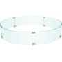 VEVOR Fire Pit Wind Guard, 41 x 41 x 8 Inch Glass Flame Guard, Round Glass Shield, 1/4-Inch Thick Fire Table, Clear Tempered Glass Flame Guard, Steady Feet Tree Pit Guard for Propane, Gas, Outdoor