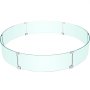 VEVOR Fire Pit Wind Guard, 47 x 47 x 8 Inch Glass Flame Guard, Round Glass Shield, 1/4-Inch Thick Fire Table, Clear Tempered Glass Flame Guard, Aluminum Alloy Feet for Propane, Gas, Outdoor