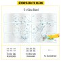 VEVOR Fire Pit Wind Guard, 47 x 47 x 8 Inch Glass Flame Guard, Round Glass Shield, 1/4-Inch Thick Fire Table, Clear Tempered Glass Flame Guard, Aluminum Alloy Feet for Propane, Gas, Outdoor