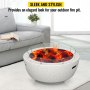 VEVOR Fire Pit Wind Guard, 59 x 59 x 7.9 inches Glass Flame Guard, Round Glass Shield, 1/4-Inch Thick Fire Table, Clear Tempered Glass Flame Guard, Aluminum Alloy Feet for Propane, Gas, Outdoor