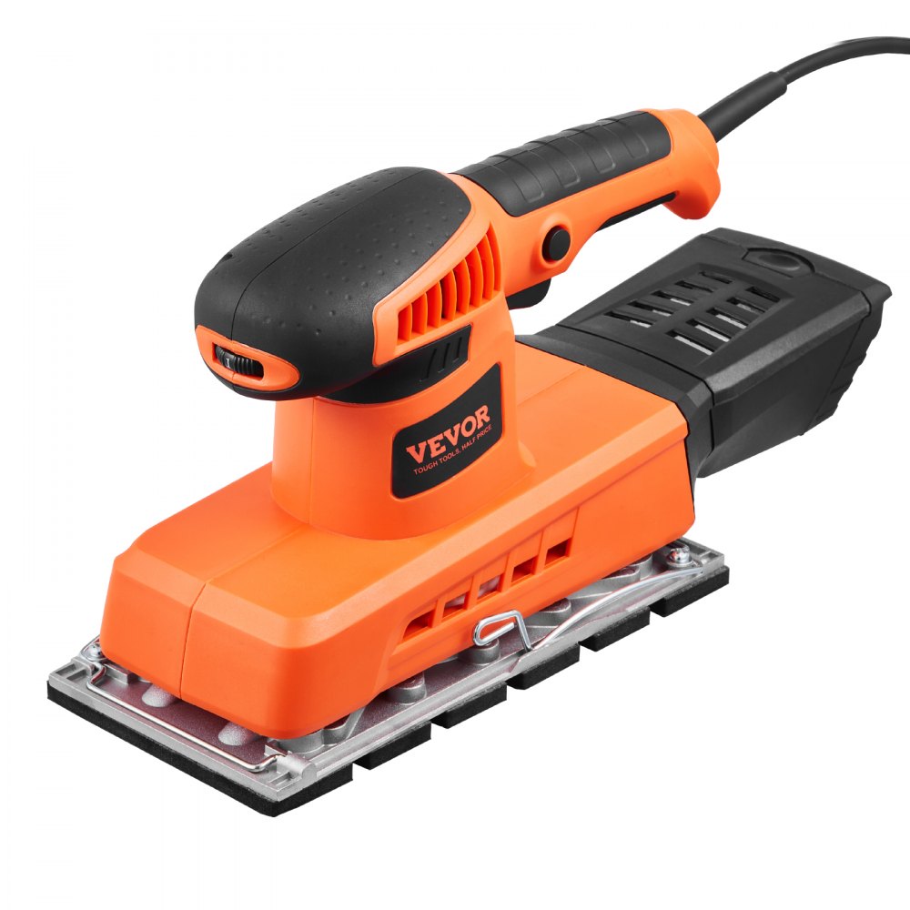 VEVOR Sheet Sander, 1/2 Sheet 2.5A Electric Sander for Woodworking, Max. 12000RPM Variable Speed Sheet Finishing Sander with Sandpaper and Dust Box for Wood Polishing Sanding