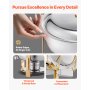 5 Qt 4 Pack Round Chafing Dish Buffet Set Full-Size Pan Stainless Steel Gold