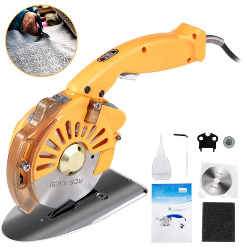 100mm Electric Cloth Cutter Cutting Machine Rotary Fabric Cutter Variable Speed
