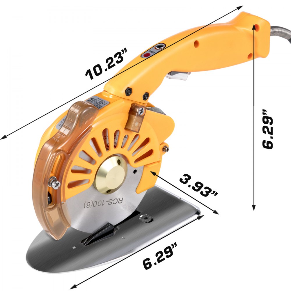 100mm Electric Cloth Cutter Cutting Machine Rotary Fabric Cutter Variable Speed