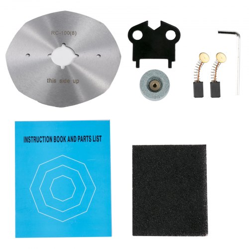 VEVOR Fabric Cutter 100mm Rotary Fabric Cutter 27mm, Cutting Height Rotary Cutter Machine All-Copper Motor with Low Noise Adjustable Speed Electric Scissors for Cutting Fabric, Leather and Cotton