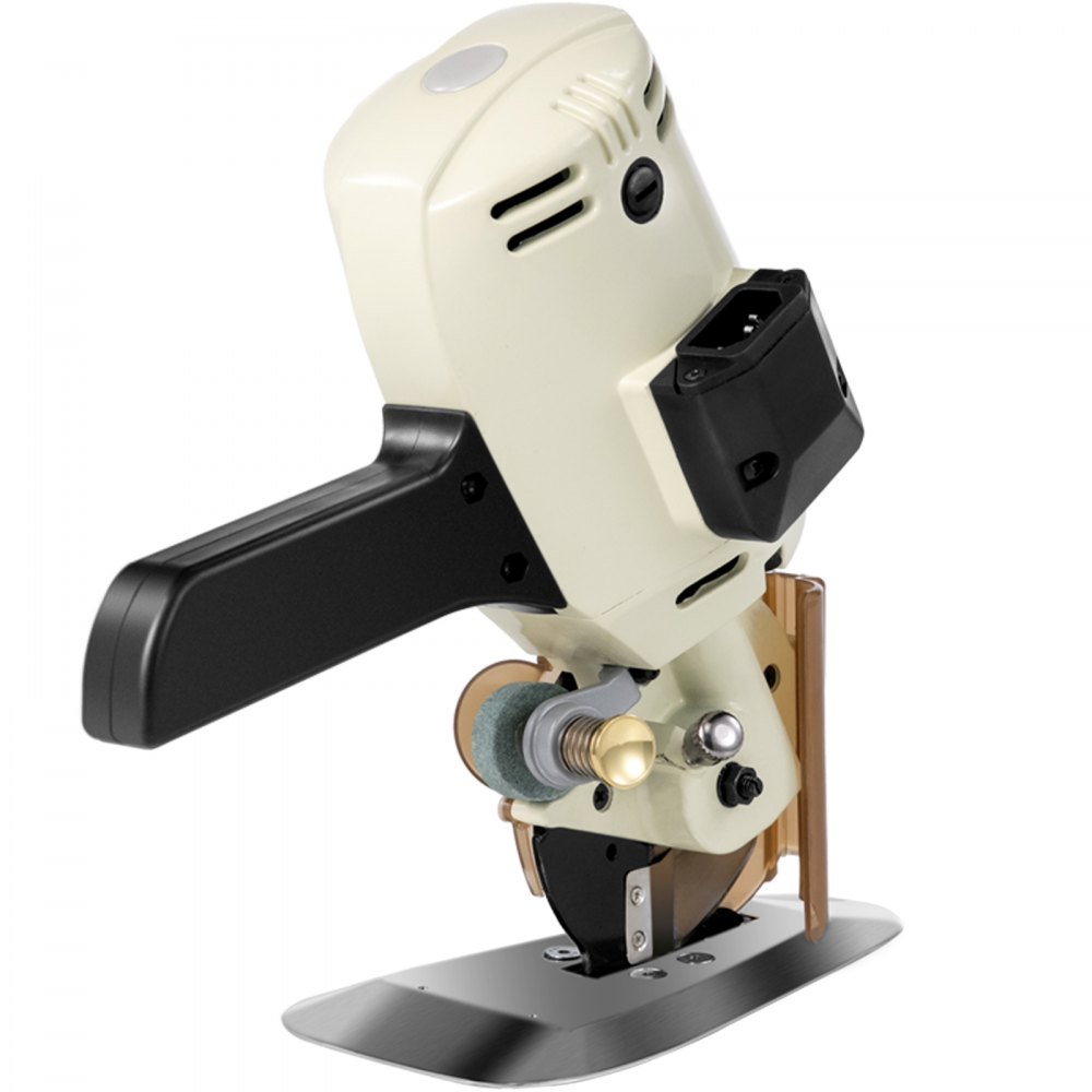 Cortadora de tela VEVOR 100 mm Cortadora de tela rotativa 27 mm, Máquina cortadora rotativa de altura de corte Motor de cobre con tijeras eléctricas de velocidad ajustable de bajo ruido para cortar tela, cuero y algodón