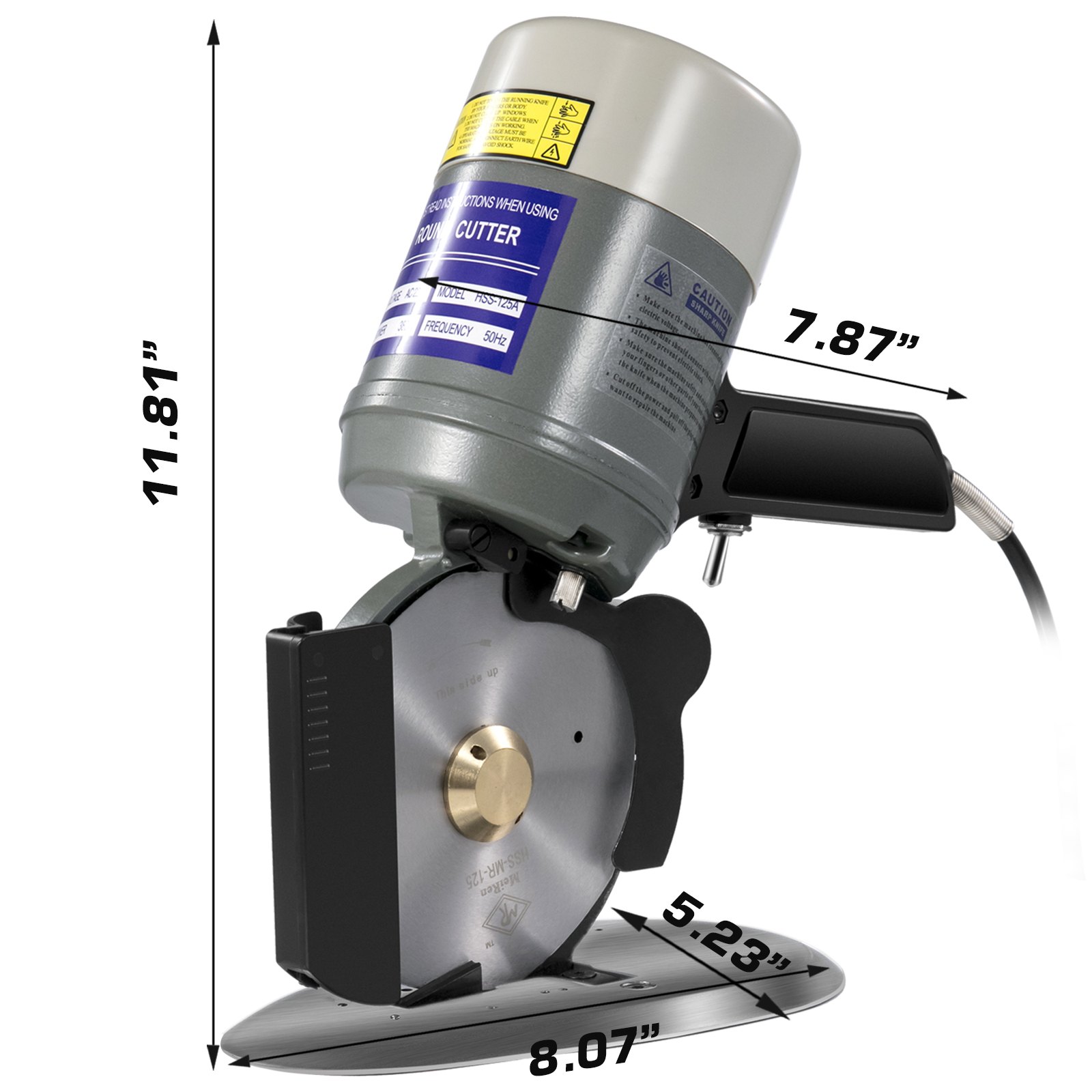 Cloth Cutter 125mm Fabric Cutting Machine Shear Rotary Electric Scissors 220V