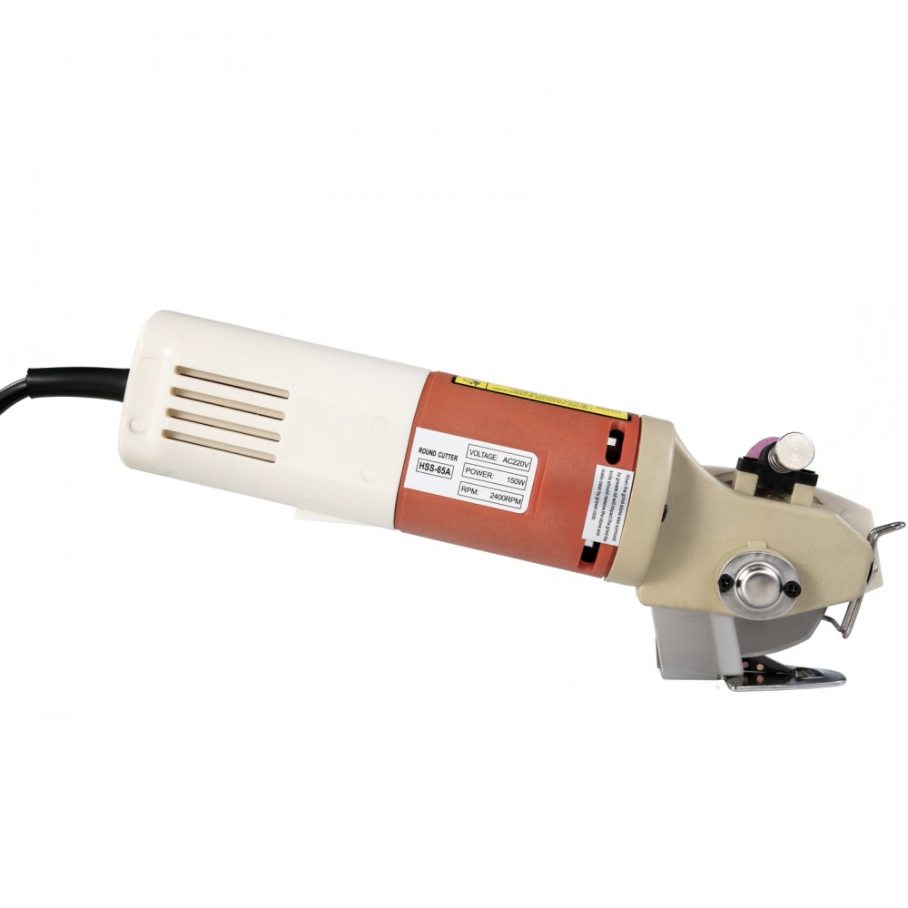 VEVOR Fabric Cutter 65mm Rotary Fabric Cutter 22mm, Cutting Edge Capability Rotary Cutter Machine All-Copper Motor with Low Noise Adjustable Speed Electric Scissors For Cutting Fabric and Leather