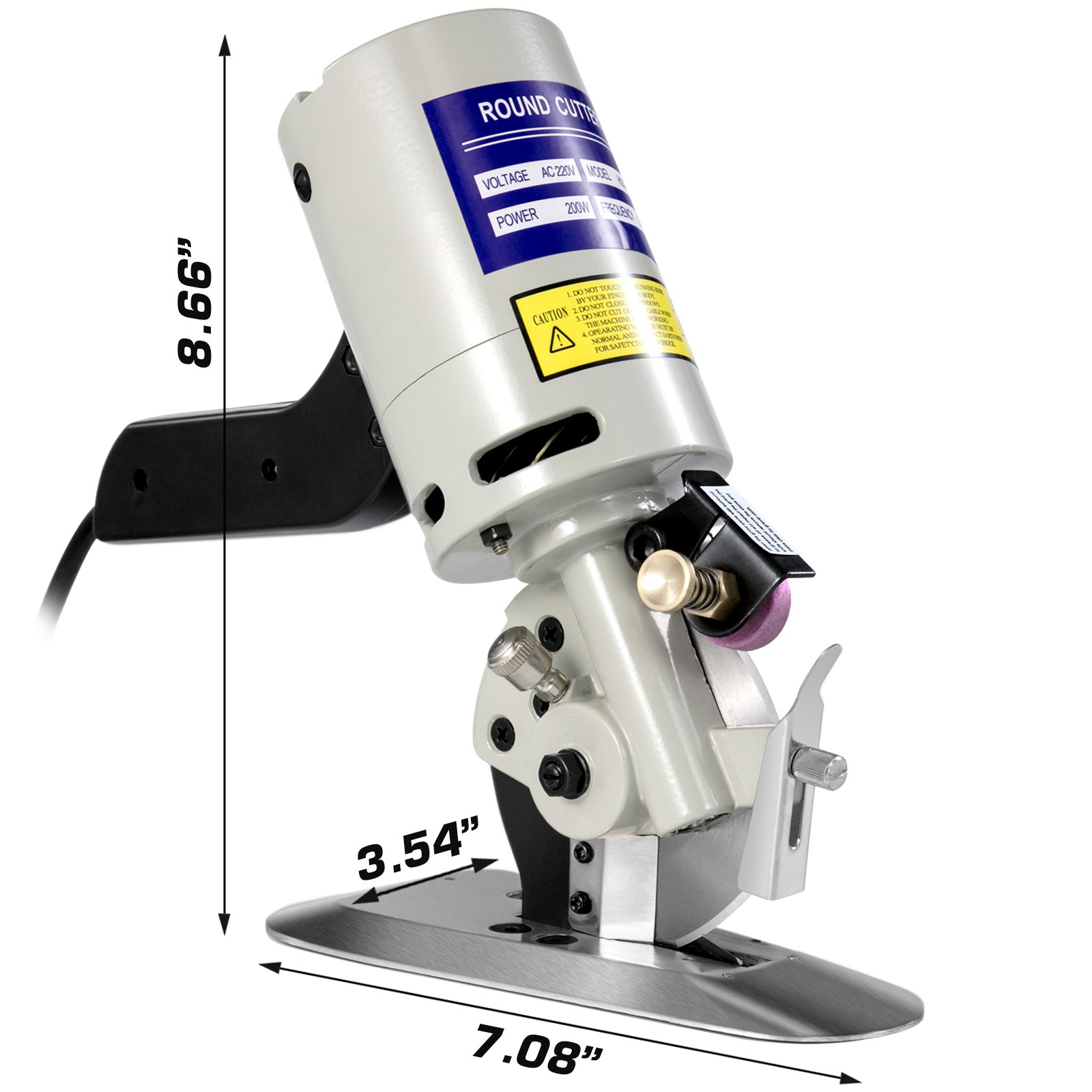 VEVOR Fabric Cutter 90mm Rotary Fabric Cutter 200W Strong Power Electric Rotary Cutter Machine All-Copper Motor with Low Noise Adjustable Speed Electric Scissors for Cutting Fabric, Leather and Silk