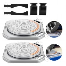 VEVOR Wheel Alignment Turn Plates, 2 PCS, 2-Ton Capacity per Plate, Brass Dial Measurements, 360° Rotating Turntable Wheel Alignment Tool with Transition Bridge & Thrust Block for Car SUV Light Truck