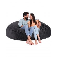 VEVOR Round Bean Bag Chair with Removable & Washable Cover for Adult Giant Black